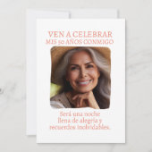 Foto Personalizada Invitación de 50 Años 招待状 (正面)