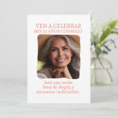 Foto Personalizada Invitación de 50 Años 招待状 (スタンド正面)