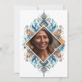 Foto Personalizada Invitación de 60 Años Patrón 招待状 (正面)