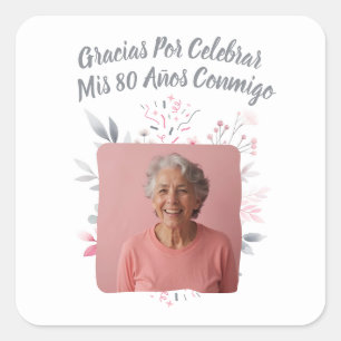 Foto Personalizada Mis 80アニョス スクエアシール