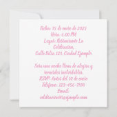 Foto Personalizada Mis 90アニョス – 90年カスタム間 招待状 (裏面)