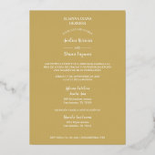 Foto Quinceañera Español Efecto Encaje Dorado 箔招待状 (裏面)