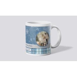Foto Spanish Feliz Navidad Elegante Azul  コーヒーマグカップ