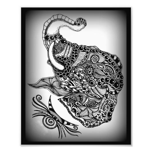 Foto-Vergrößerung ZenZia Elefant フォトプリント (正面)