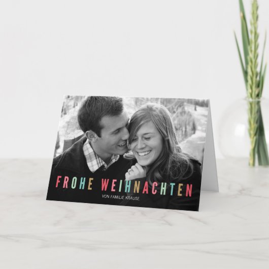 Foto Weihnachtskarte | Bunte Weihnachten シーズンカード (正面)