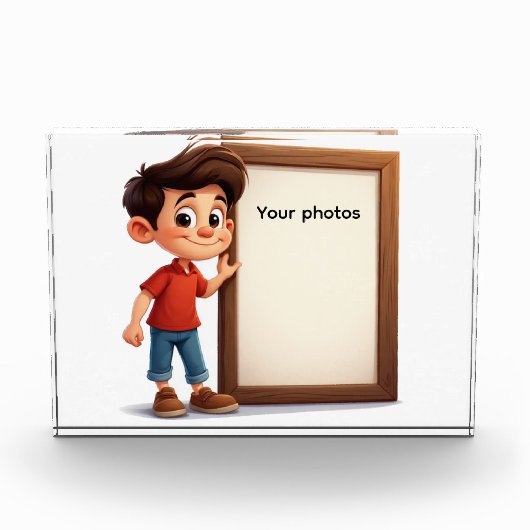 Fotoframe-デザインmit Jungen - Heb deinen Moment ho フォトブロック (正面)