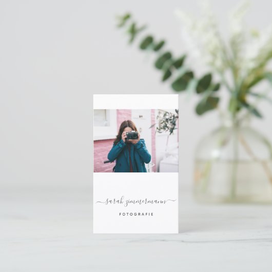 Fotografie Visitenkarte mit Foto - Vorlage 名刺 (スタンド正面)