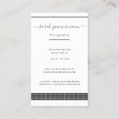 Fotografie Visitenkarte mit Foto - Vorlage 名刺 (裏面)