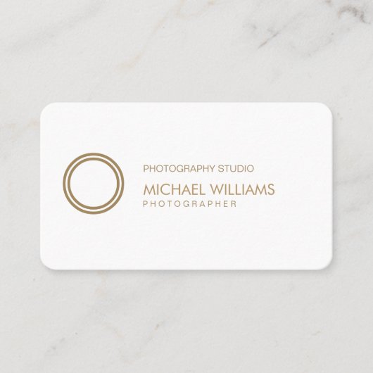 Fotógrafo - Profesional elegante símbolo blanco 名刺 (正面)