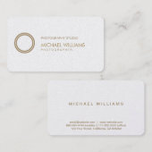 Fotógrafo - Profesional elegante símbolo blanco 名刺 (正面/裏面)