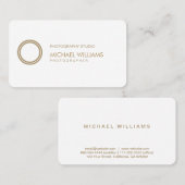 Fotógrafo - Profesional elegante símbolo blanco 名刺 (正面/裏面)