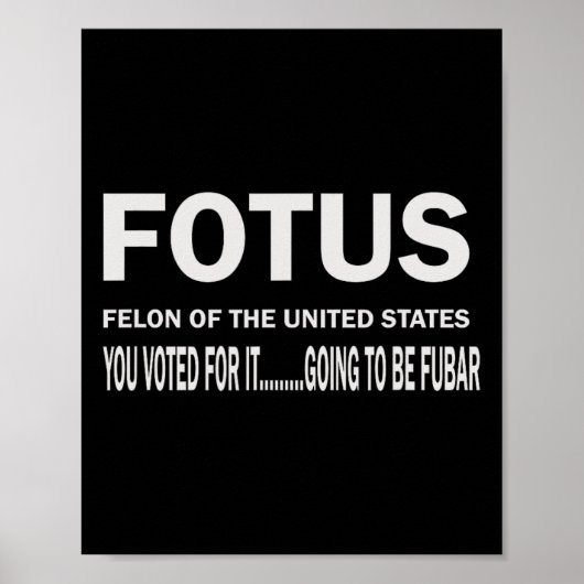 Fotus First Felon Of The Us Fur Will Begin  ポスター (正面)