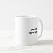 foucaultのマグを再読して下さい コーヒーマグカップ (正面右)
