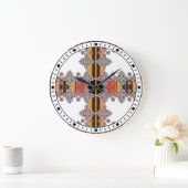 FOUDA DE LA ROBE KABYLE A BIJOUX KABYLE ラージ壁時計 (ホーム)