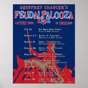 Foudalpaloozaショーサー1392ツアーポスター ポスター