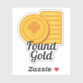 Found Gold St Patrick's Day Gold Coins シール (シート)