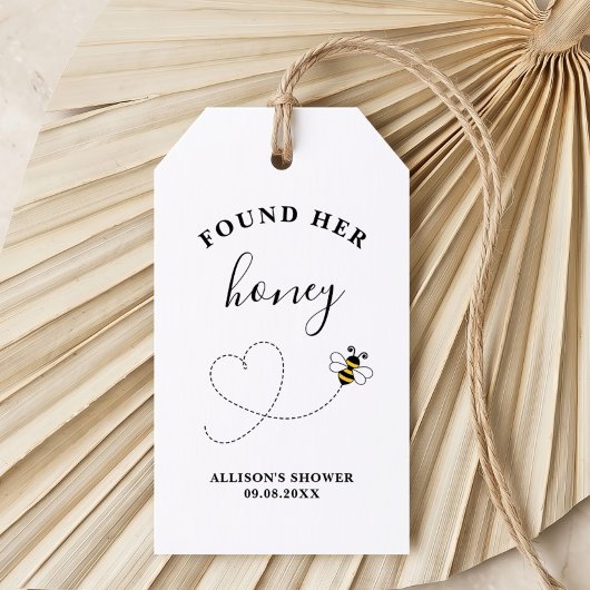 Found Her Honey ブライダルシャワーまたは結婚式 ギフトタグ