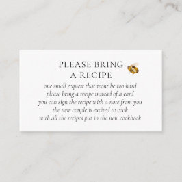 Found Her Honey Bee Bridal Shower Recipe Request エンクロージャーカード