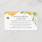 Found Her Honey Bee Bridal Shower Recipe Request  エンクロージャーカード (正面)