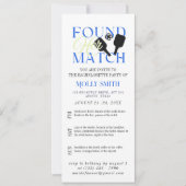 Found Her Match Pickleball Bachelorette Itinerary 招待状 (正面)