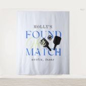 Found Her Match Pickleball Sporty Bachelorette タペストリー (正面)