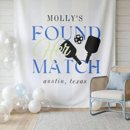 Found Her Match Pickleball Sporty Bachelorette タペストリー