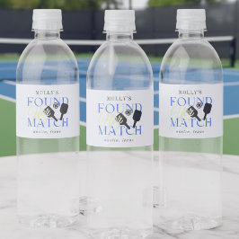 Found Her Match Pickleball Sporty Bachelorette ペットボトルラベル