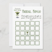 Found Her Perfect Matcha Bridal Shower Bingo Card 招待状 (正面)