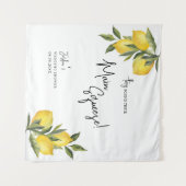 Found Main Squeeze Lemonウェディングシャワー タペストリー (正面(横))