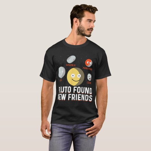 Found New Friends Dwarf Planets Astronomy Kids  Tシャツ (正面フル)