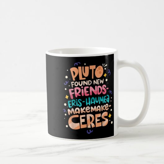 Found New Friends Funny Science Quotes Planets  コーヒーマグカップ (右)