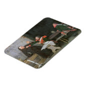 Found Out(キャンバス上の油) （ペアの1つ – 19572を参照） マグネット (左側)