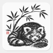 FOUND • StillWood • レッサーパンダ スクエアシール (正面)