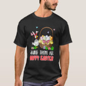 Found Them All Happy Easter Bunny Chicken Hunting  Tシャツ (正面)