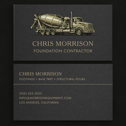 Foundation Contractor Concrete Services 名刺