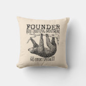 Founder Quiet Quitting Movement Cute Sloth クッション (正面)