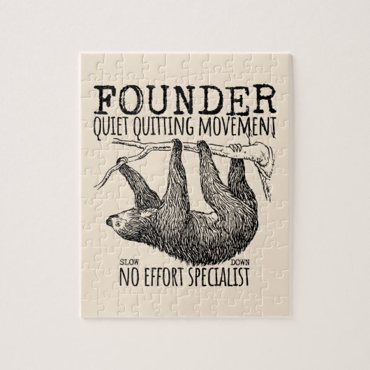 Founder Quiet Quitting Movement Cute Sloth ジグソーパズル (縦)