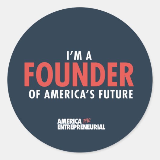 Founder Sticker ラウンドシール (正面)