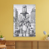 「Fountain and Waterjets in the Ita」のタイトルページ キャンバスプリント (インサイチュ (リビング))