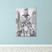 「Fountain and Waterjets in the Ita」のタイトルページ キャンバスプリント (インサイチュ (ウッドフロア))