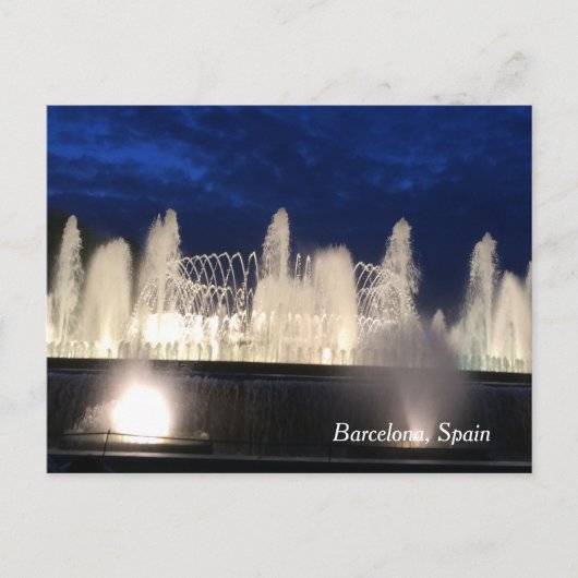 Fountain in Barcelona，スペイン ポストカード (正面)