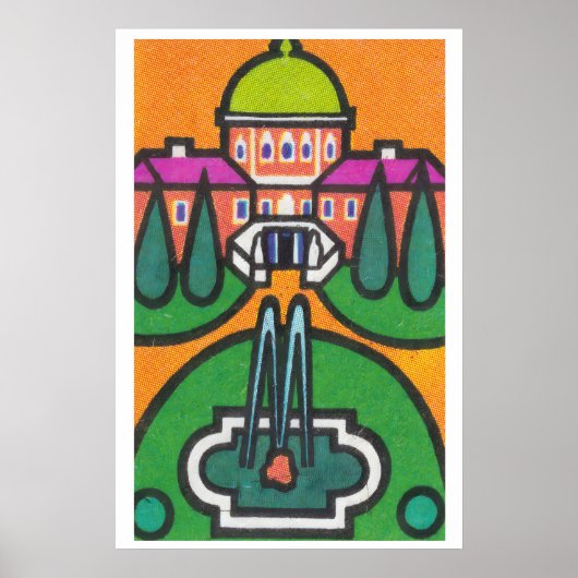 Fountain - Matchbox Print - Aesthetic Wall Art ポスター (正面)