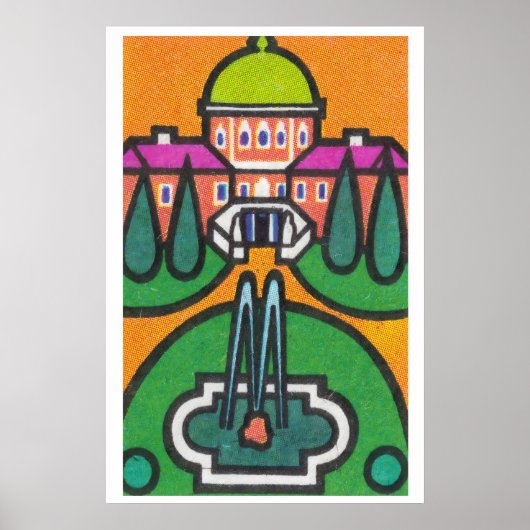 Fountain - Matchbox Print - Aesthetic Wall Art ポスター (正面)