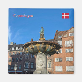 Fountain of Charity in Copenhagen, Denmark travel マグネット