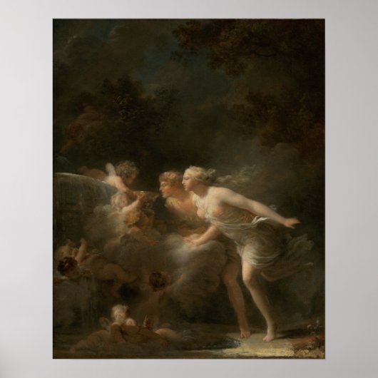 Fountain of Love by Jean-Honore Fragonard ポスター (正面)