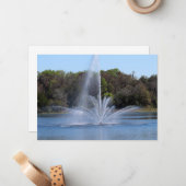 Fountain on a Lake ノートカード (正面/裏面インサイチュ)
