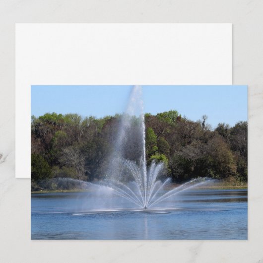 Fountain on a Lake ノートカード (正面/裏面)