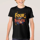 FOURとFEARLESS - 4th 子供へ Birthday トライブレンドTシャツ (正面)