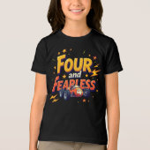 FOURとFEARLESS - 4th 子供へ Birthday トライブレンドTシャツ (正面)