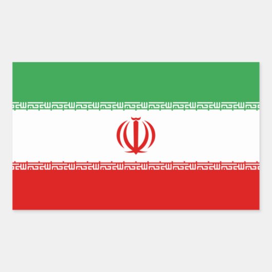 FOURイラン国旗 長方形シール (正面)